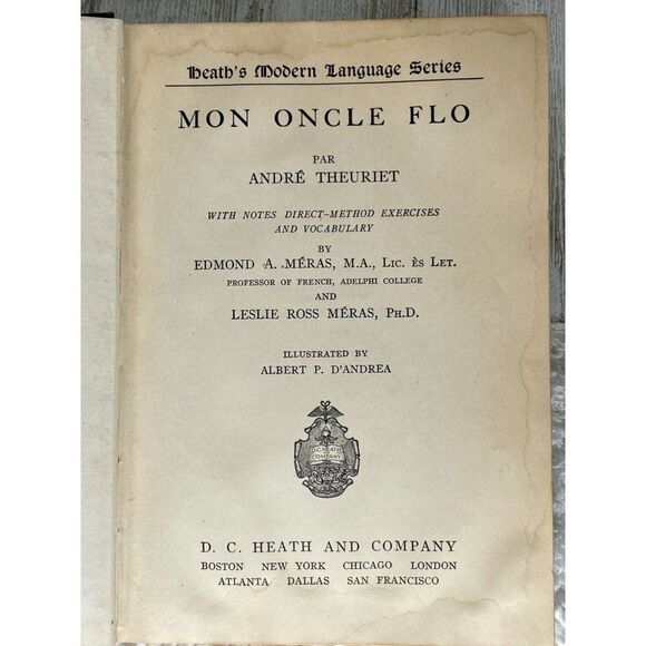 André Theuriet Mon Oncle Flo E.A. & L.R. Méras Heath's Contemporary French Texts - Picture 4 of 13